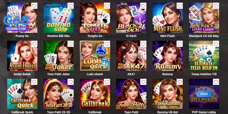 Go8 ⭐️ Link Vào Nhà Cái Go8 Đã Xác Minh ✔️ ĐKy Go 8 +88K 21 Game bài là điểm nổi bật tại Go8